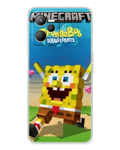 Чехол для Realme C36 с картинкой «Губка Боб Minecraft» Чехол для Realme C36 с картинкой «Губка Боб Minecraft»