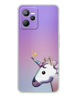 Чехол для Realme C36 с картинкой «Единорог градиент»