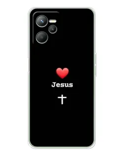 Чехол для Realme C36 с картинкой «Сердце - Jesus»
