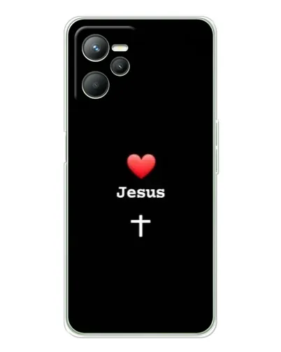 Чехол для Realme C36 с картинкой «Сердце - Jesus»