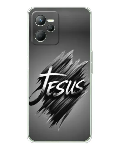 Чехол для Realme C36 с картинкой «Надпись Jesus Graffiti»