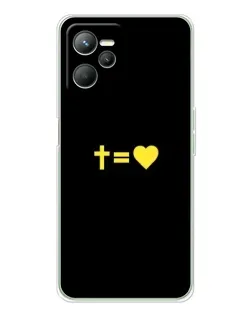 Чехол для Realme C36 с картинкой «Сердце и Крест»