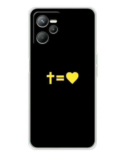 Чехол для Realme C36 с картинкой «Сердце и Крест»