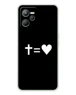 Чехол для Realme C36 с картинкой «Крест и Сердце»