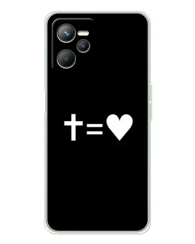 Чехол для Realme C36 с картинкой «Крест и Сердце»