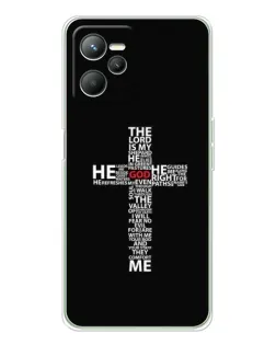 Чехол для Realme C36 с картинкой «Текстовый крест»