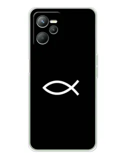 Чехол для Realme C36 с картинкой «Символ рыбы Jesus»