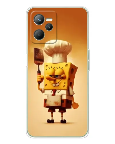 Чехол для Realme C36 с картинкой «Губка Боб повар»