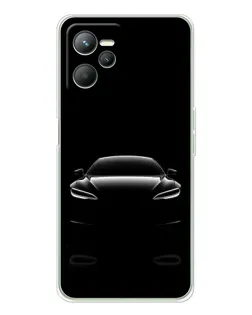 Чехол для Realme C36 с картинкой «Силуэт Tesla Night»