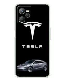 Чехол для Realme C36 с картинкой «Tesla Model Y»
