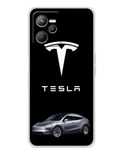 Чехол для Realme C36 с картинкой «Tesla Model Y»