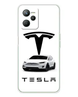 Чехол для Realme C36 с картинкой «Tesla White Style»