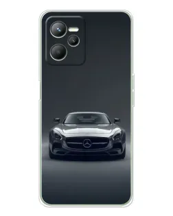 Чехол для Realme C36 с картинкой «Mercedes на черном»