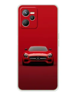 Чехол для Realme C36 с картинкой «Красный Mercedes AMG»