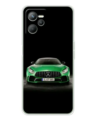 Чехол для Realme C36 с картинкой «Mercedes — неоновый лого»