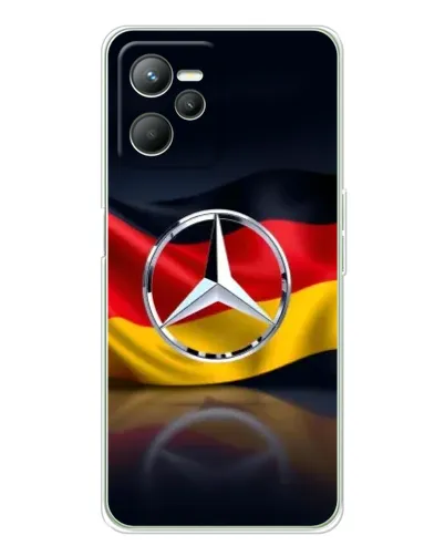 Чехол для Realme C36 с картинкой «Mercedes — флаг Германии»