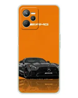 Чехол для Realme C36 с картинкой «Оранжевый Mercedes AMG»