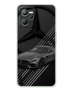 Чехол для Realme C36 с картинкой «Mercedes AMG — графика»