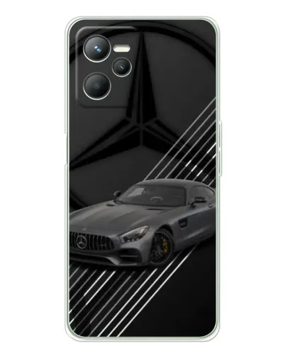 Чехол для Realme C36 с картинкой «Mercedes AMG — графика»
