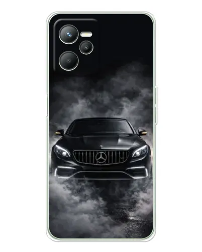 Чехол для Realme C36 с картинкой «Mercedes в дыму»