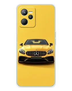 Чехол для Realme C36 с картинкой «Желтый Mercedes GT»