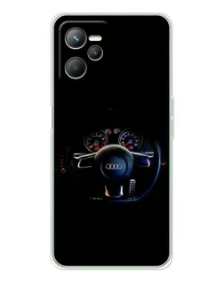 Чехол для Realme C36 с картинкой «Салон Audi — руль»