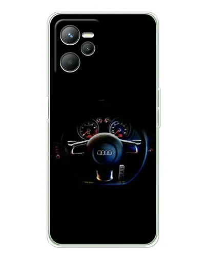 Чехол для Realme C36 с картинкой «Салон Audi — руль»