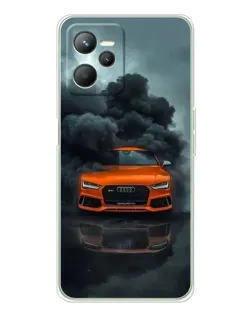 Чехол для Realme C36 с картинкой «Audi в облаках дыма»