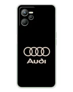 Чехол для Realme C36 с картинкой «Audi — золотой логотип»