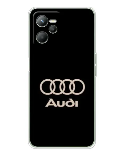 Чехол для Realme C36 с картинкой «Audi — золотой логотип»