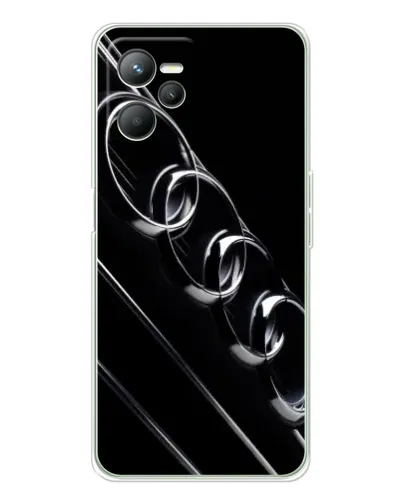 Чехол для Realme C36 с картинкой «Audi — абстрактные кольца»