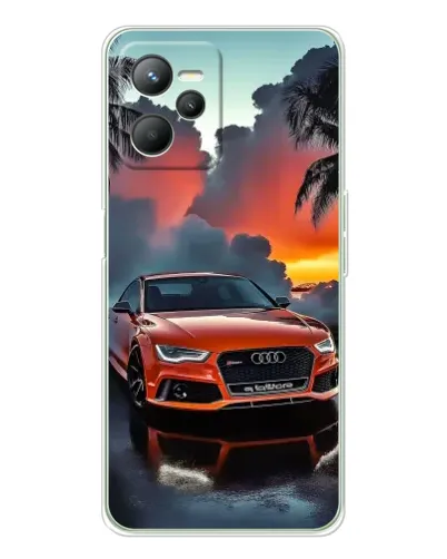 Чехол для Realme C36 с картинкой «Audi — закат»
