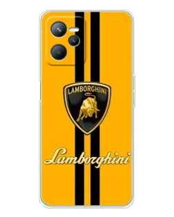 Чехол для Realme C36 с картинкой «Lamborghini Stripe желтый»