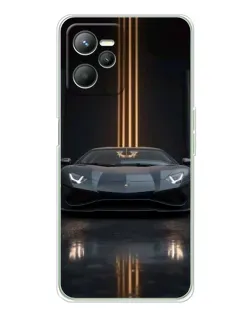 Чехол для Realme C36 с картинкой «Lamborghini золотые линии»