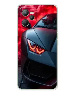 Чехол для Realme C36 с картинкой «Lamborghini красное сияние»