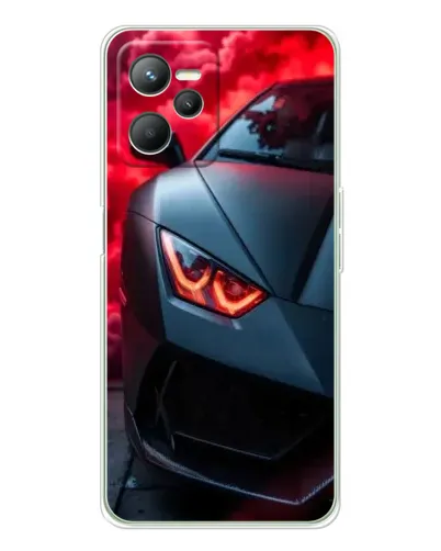 Чехол для Realme C36 с картинкой «Lamborghini красное сияние»