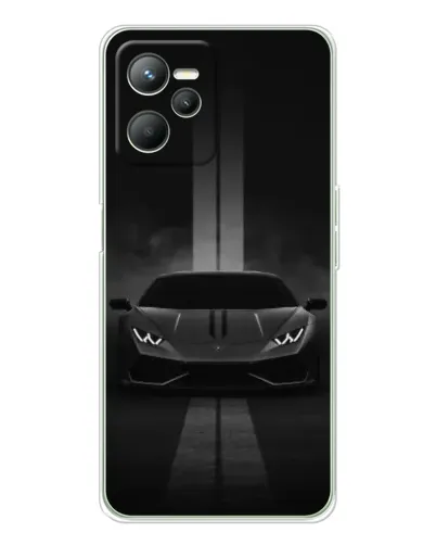 Чехол для Realme C36 с картинкой «Lamborghini симметрия дорог»