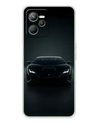 Чехол для Realme C36 с картинкой «Черный Lamborghini Aventador»