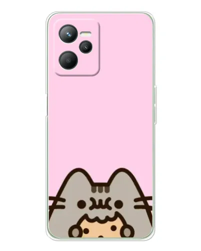 Чехол для Realme C36 с картинкой «Pusheen и печенье»