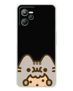 Чехол для Realme C36 с картинкой «Пушин на черном»