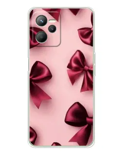 Чехол для Realme C36 с картинкой «Бордовый атлас»