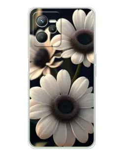 Чехол для Realme C36 с картинкой «Белые маргаритки макро»