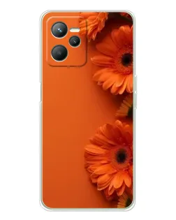 Чехол для Realme C36 с картинкой «Оранжевые герберы»