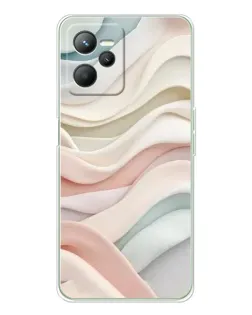 Чехол для Realme C36 с картинкой «Пастельные нежные волны»