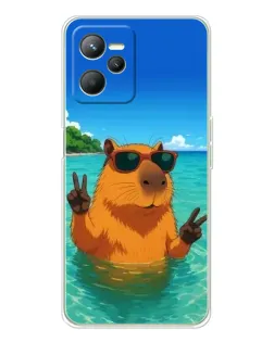 Чохол для Realme C36 з картинкою «Морська капібара»