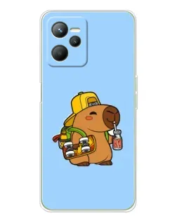 Чохол для Realme C36 з картинкою «Капібара на скейті»