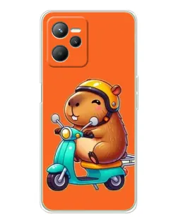 Чохол для Realme C36 з картинкою «Капібара на скутері»