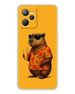 Чохол для Realme C36 з картинкою «Капібара на відпочинку»