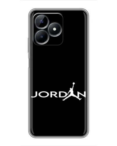 Чехол для Realme C51 с картинкой «Jordan White Logo»