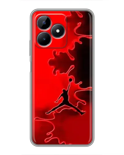 Чехол для Realme C51 с картинкой «Jordan Red Smoke»